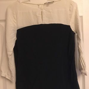 Black and white blouse